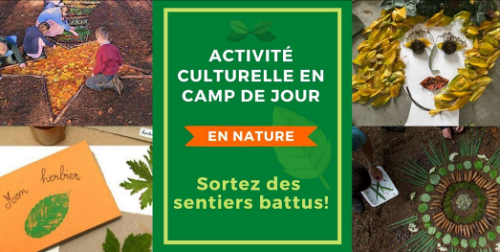 Art nature en camp de jour Art nature en camp de jour